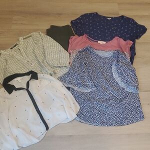 Stylish Blouse Collection - Blue, Pink, White plus green pants